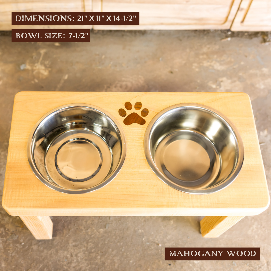 Blue Lacy Dog Feeding Station