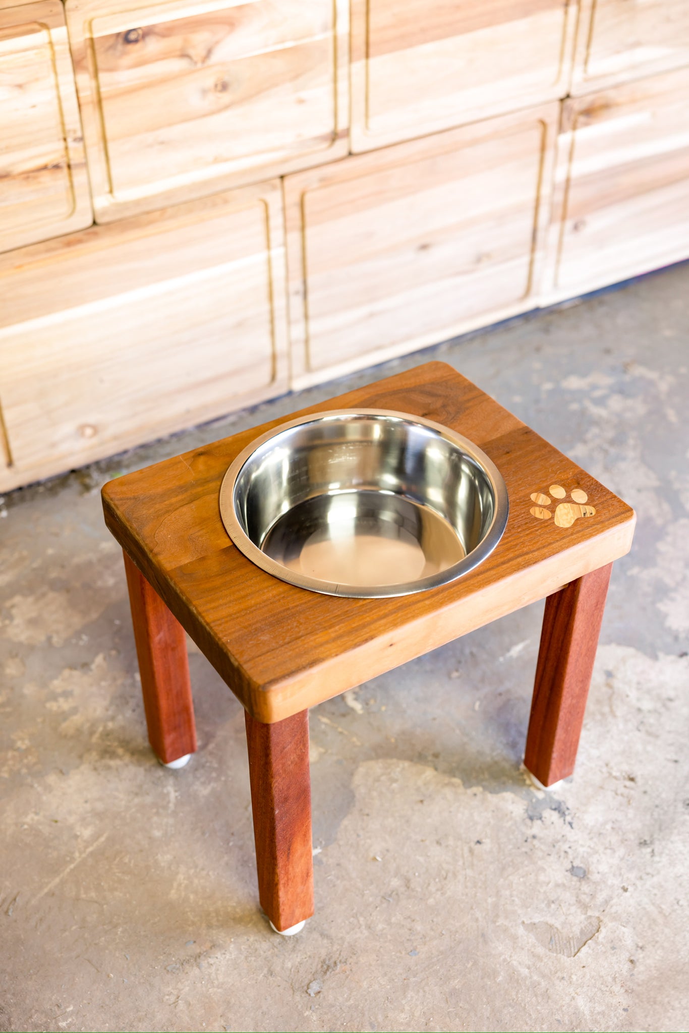 Blue Lacy Dog Feeding Station