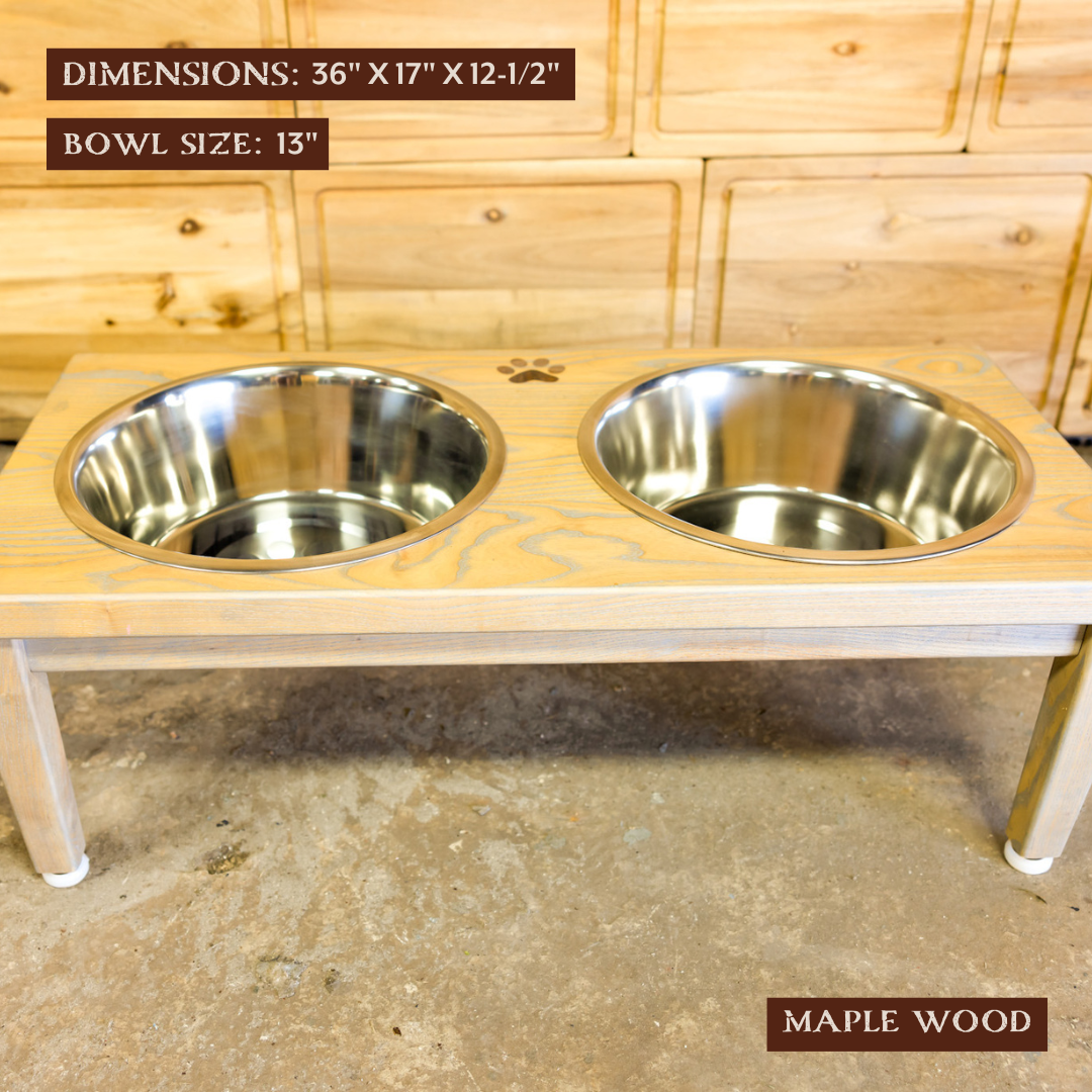 Blue Lacy Dog Feeding Station