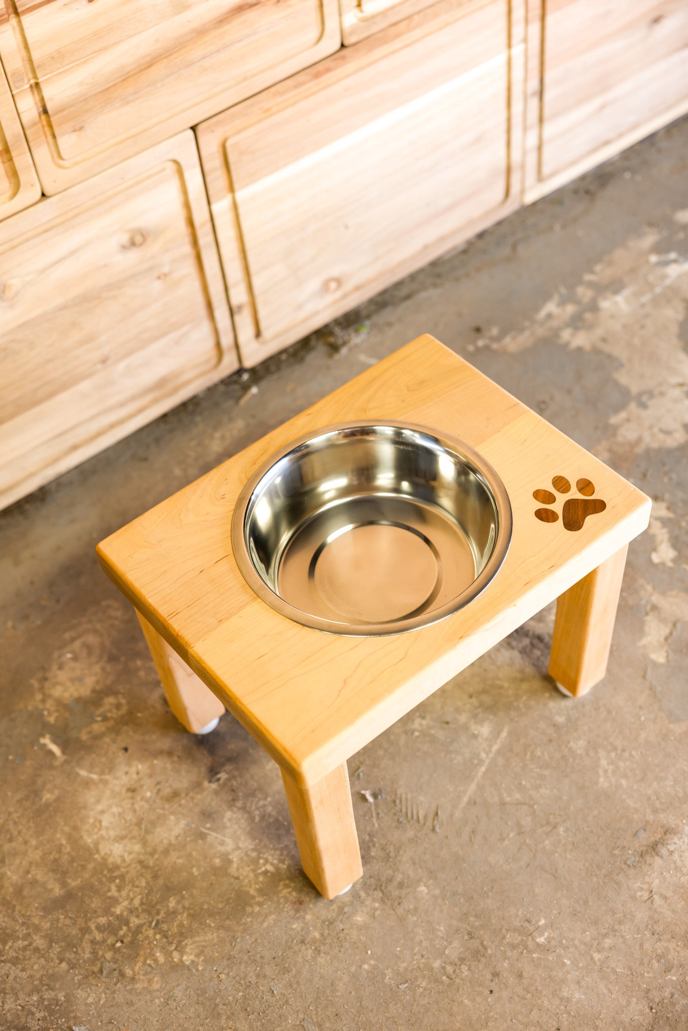 Blue Lacy Dog Feeding Station